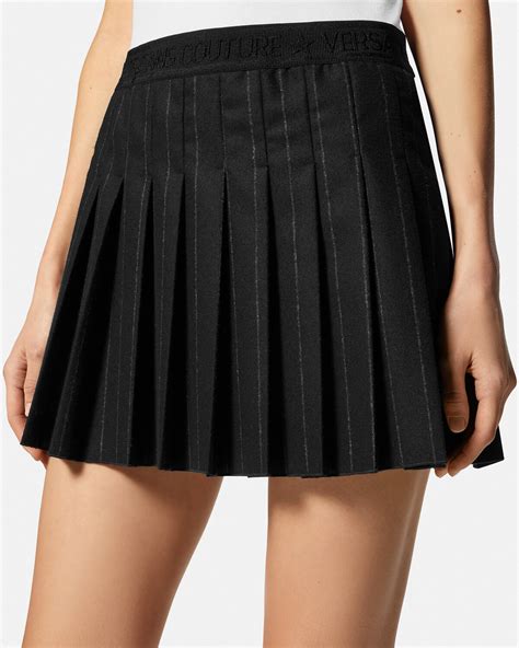 versace collection skirt|versace pleated mini skirt.